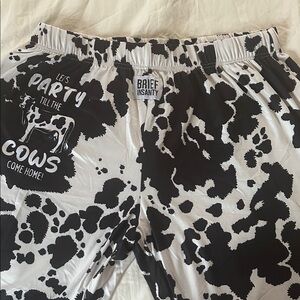 BRIEF INSANITY's Lets Party Til The Cows Come Home Unisex Pajama Lounge Pants